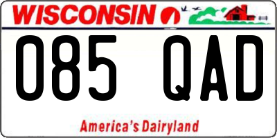 WI license plate 085QAD