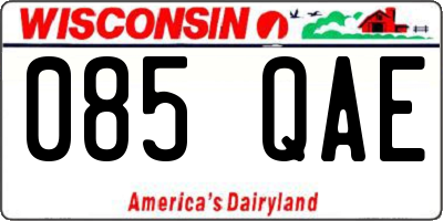 WI license plate 085QAE