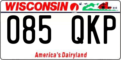 WI license plate 085QKP
