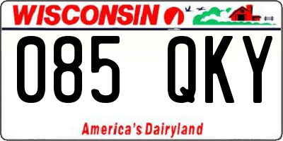 WI license plate 085QKY