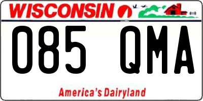 WI license plate 085QMA