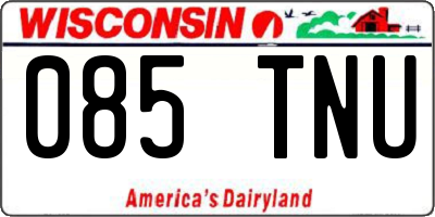 WI license plate 085TNU