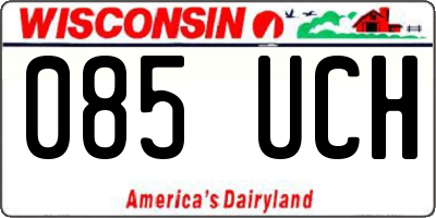 WI license plate 085UCH