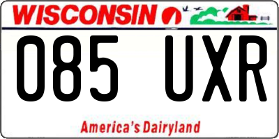 WI license plate 085UXR