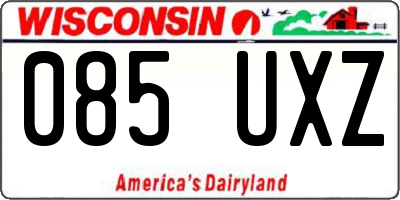 WI license plate 085UXZ
