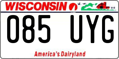 WI license plate 085UYG