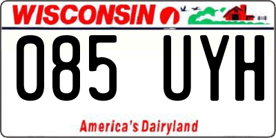 WI license plate 085UYH