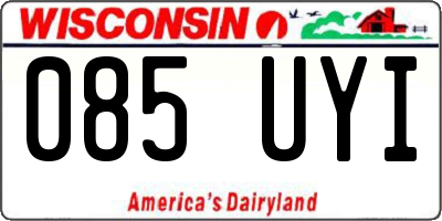 WI license plate 085UYI