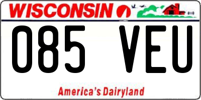 WI license plate 085VEU
