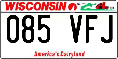 WI license plate 085VFJ