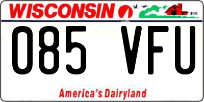 WI license plate 085VFU