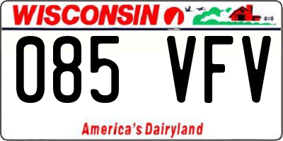 WI license plate 085VFV