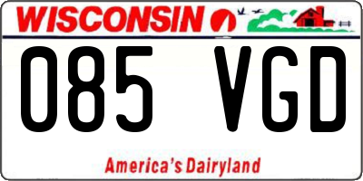 WI license plate 085VGD