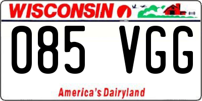 WI license plate 085VGG