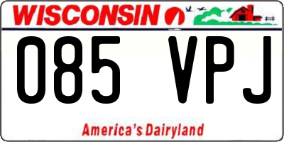 WI license plate 085VPJ