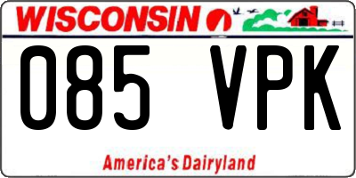 WI license plate 085VPK