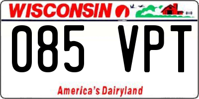 WI license plate 085VPT
