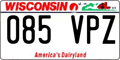 WI license plate 085VPZ