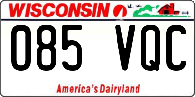 WI license plate 085VQC