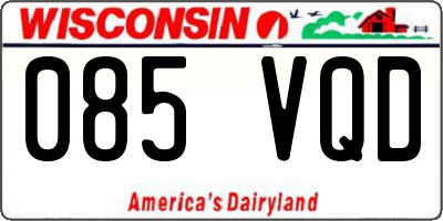 WI license plate 085VQD