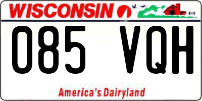 WI license plate 085VQH