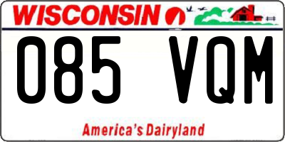 WI license plate 085VQM
