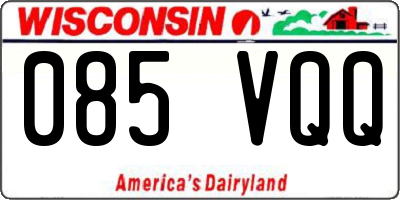 WI license plate 085VQQ