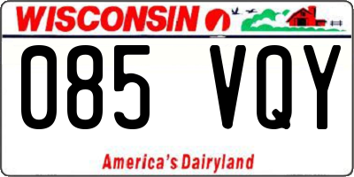 WI license plate 085VQY
