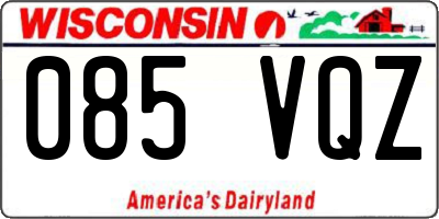 WI license plate 085VQZ