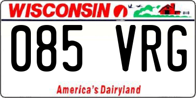 WI license plate 085VRG