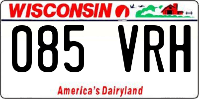 WI license plate 085VRH