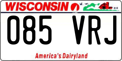 WI license plate 085VRJ