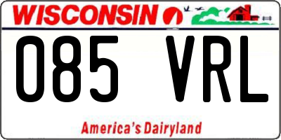 WI license plate 085VRL