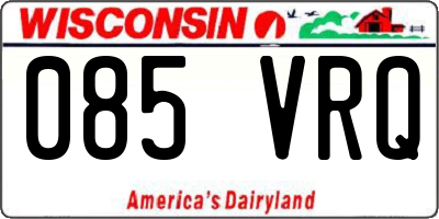 WI license plate 085VRQ