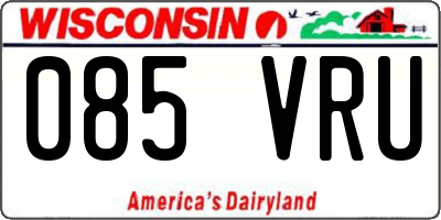 WI license plate 085VRU