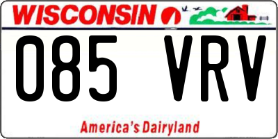 WI license plate 085VRV