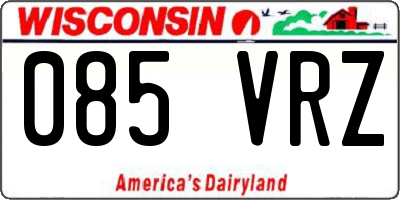 WI license plate 085VRZ