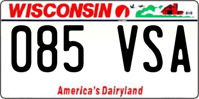 WI license plate 085VSA