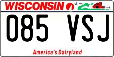 WI license plate 085VSJ