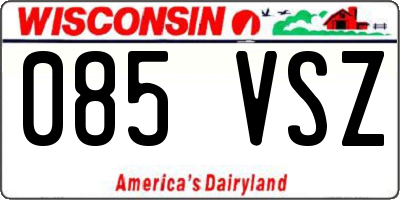 WI license plate 085VSZ
