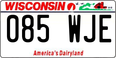 WI license plate 085WJE