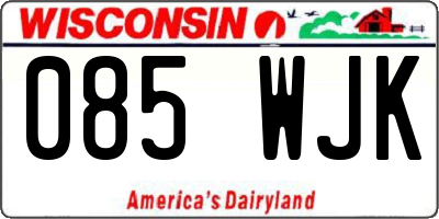 WI license plate 085WJK