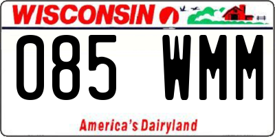 WI license plate 085WMM