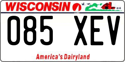 WI license plate 085XEV