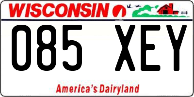 WI license plate 085XEY
