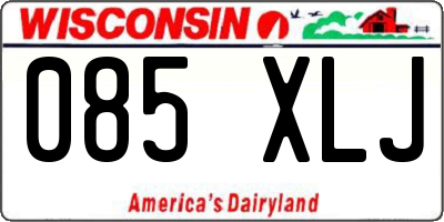 WI license plate 085XLJ