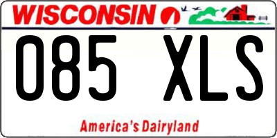 WI license plate 085XLS