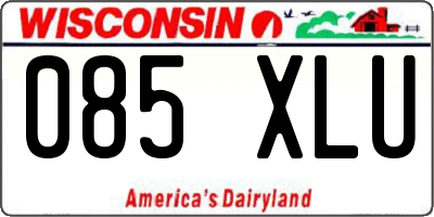 WI license plate 085XLU
