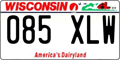 WI license plate 085XLW