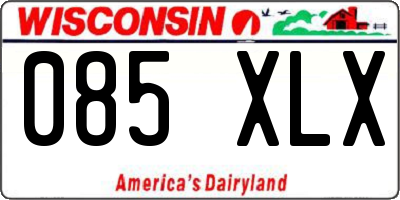 WI license plate 085XLX